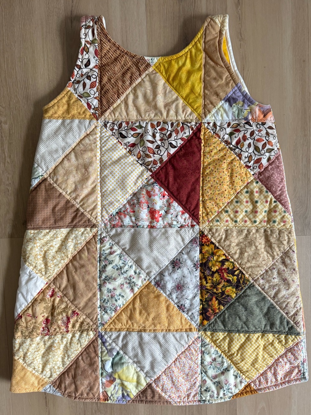 Patchwork vintage quilt dress - Size M